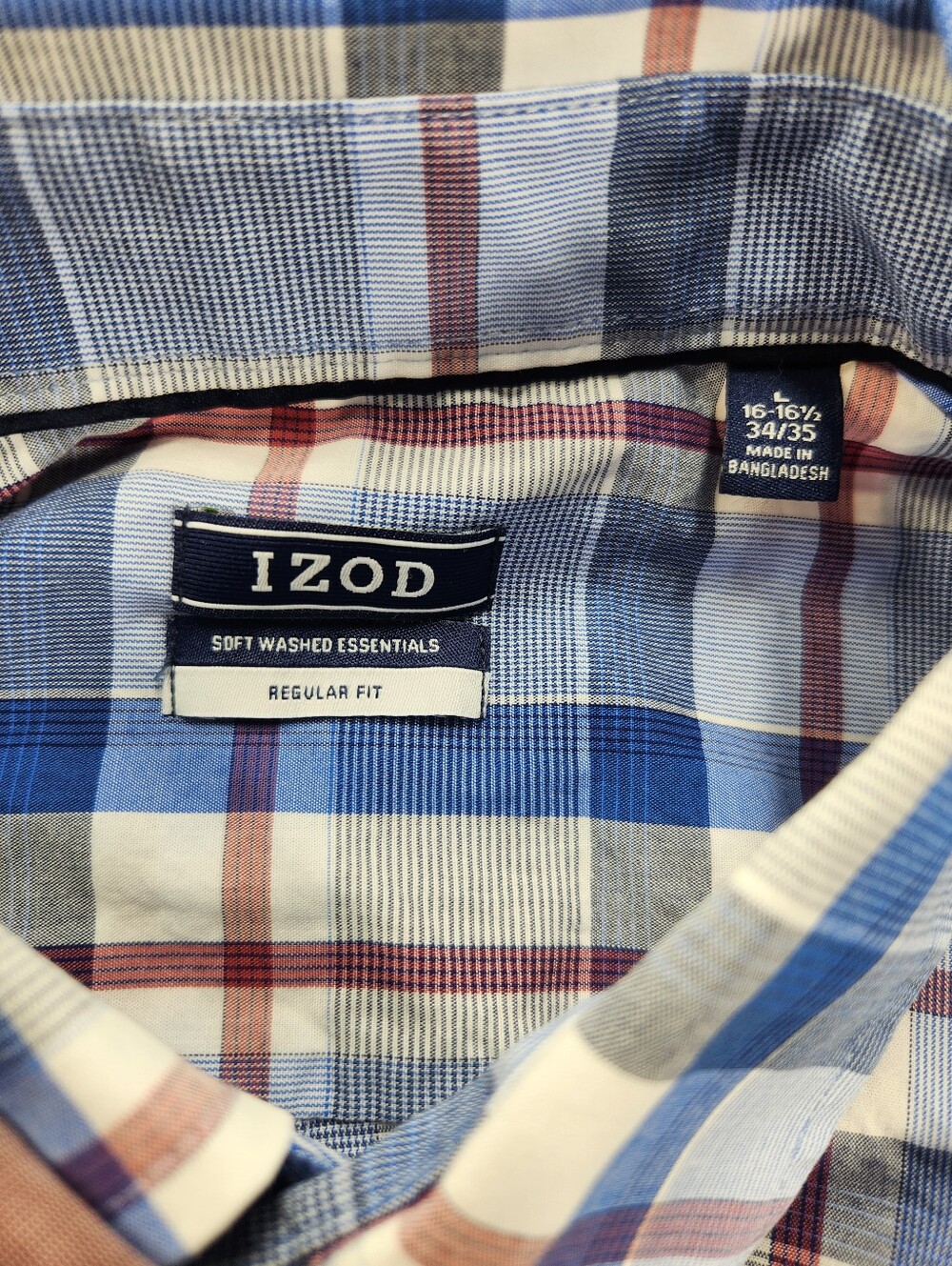 IZOD Premium Essentials Men’s L Plaid Button-Down Long Sleeve Shirts Lot of 3 - Picture 3 of 16